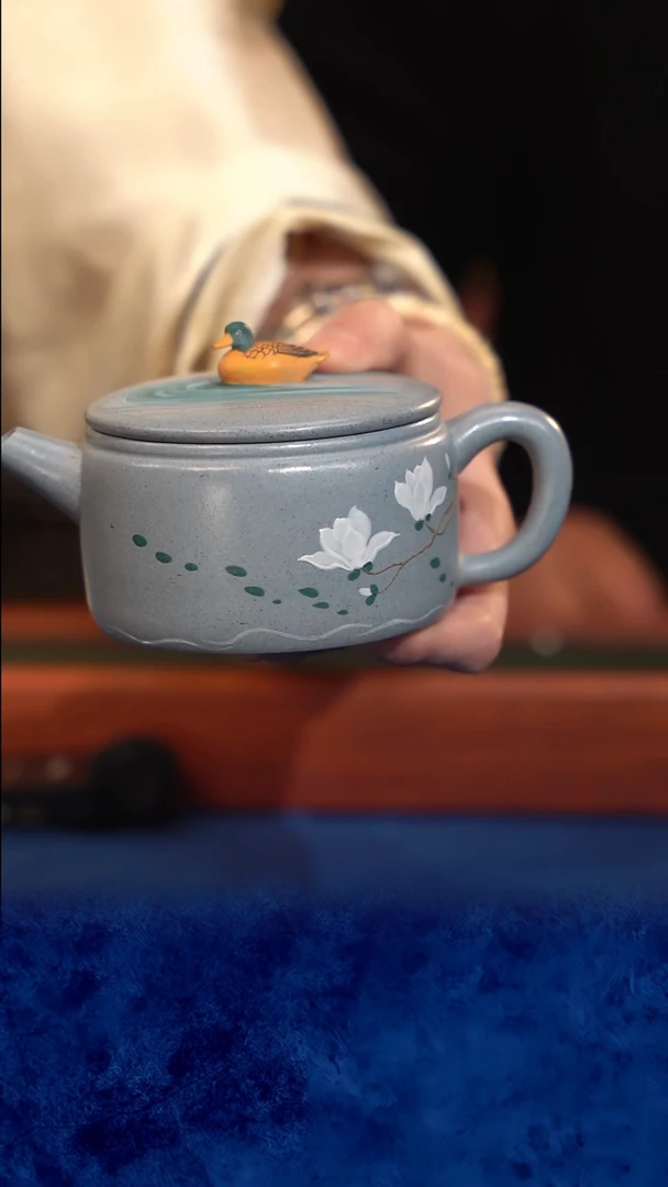 紫砂 宜兴紫砂  FY  海蓝  汉瓦 鸭子