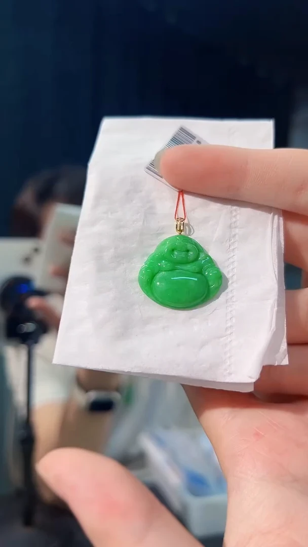 颈饰18K金镶嵌翡翠 缅料A货/支持复检/一件