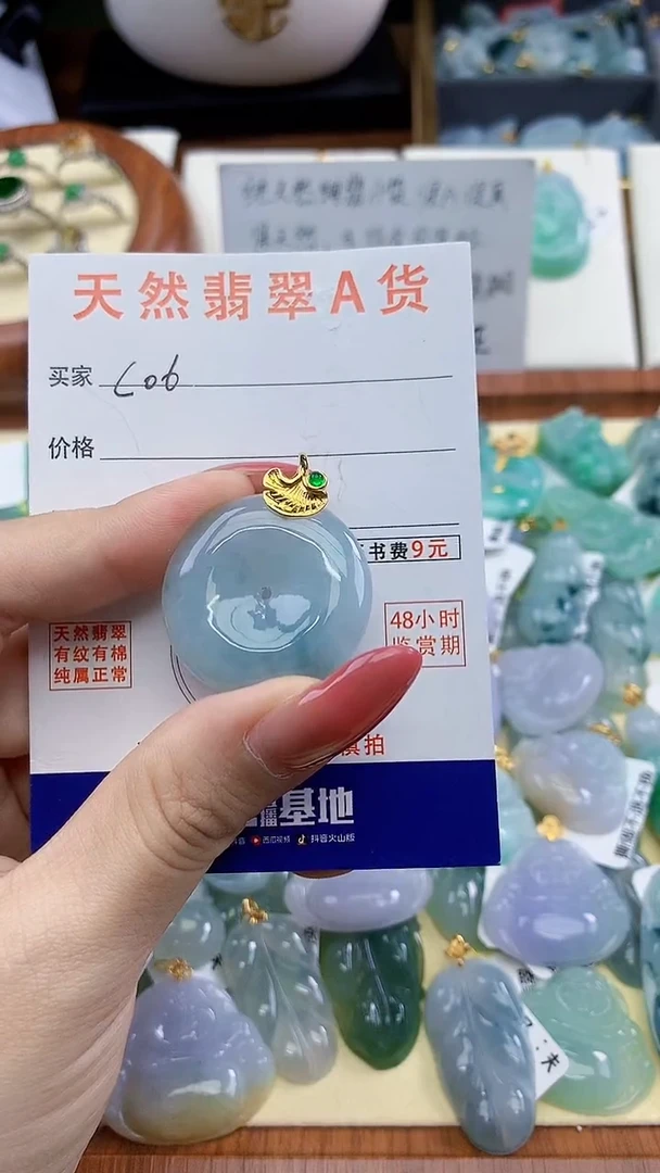 颈饰未镶嵌翡翠天然A货翡翠挂件