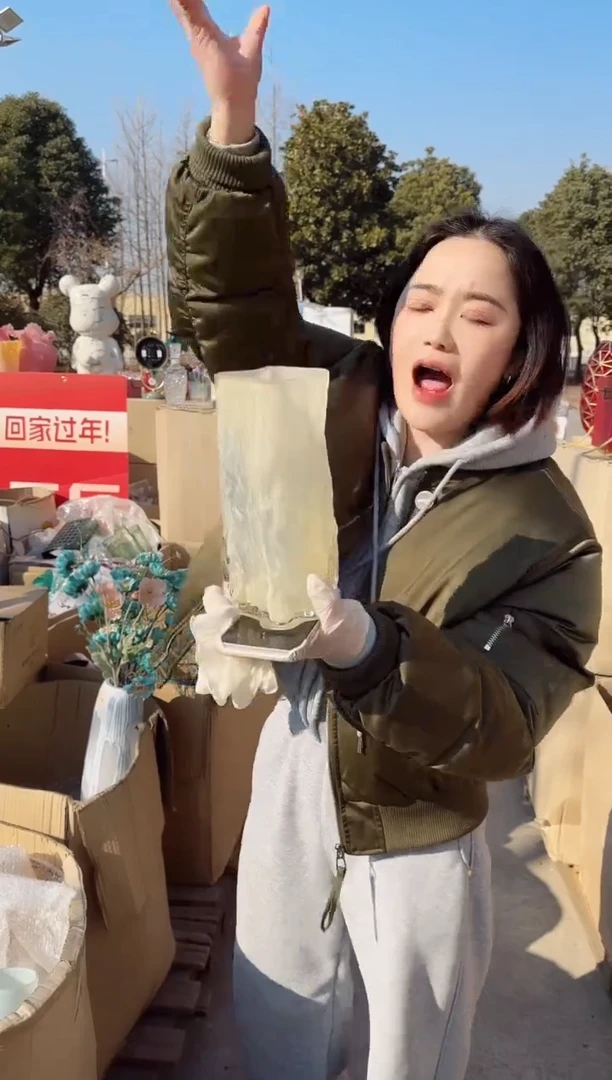 【闪购商品】玻璃海燕微瑕花瓶--C1SF5