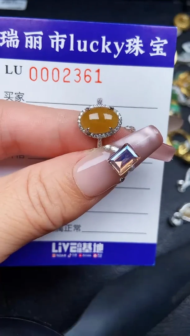 翡翠银S925镶嵌颈饰2361