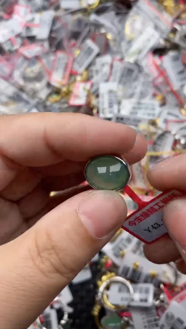 【闪购商品】翡翠戒指银S925镶嵌66666---10