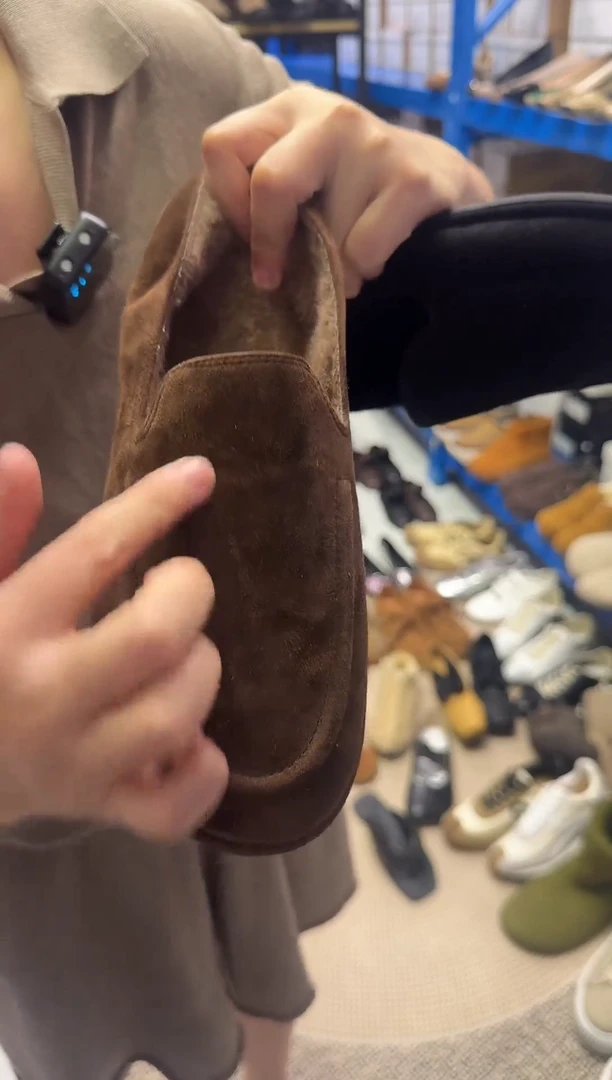牛皮反绒松糕鞋38码咖色
