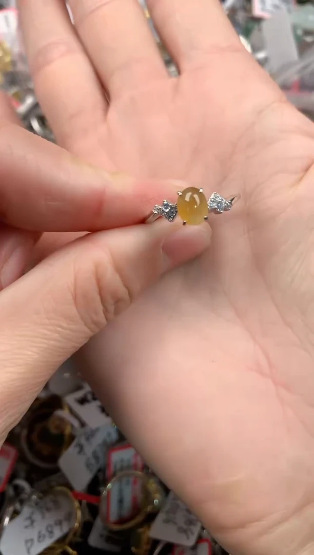 银S925镶嵌戒指翡翠333   7