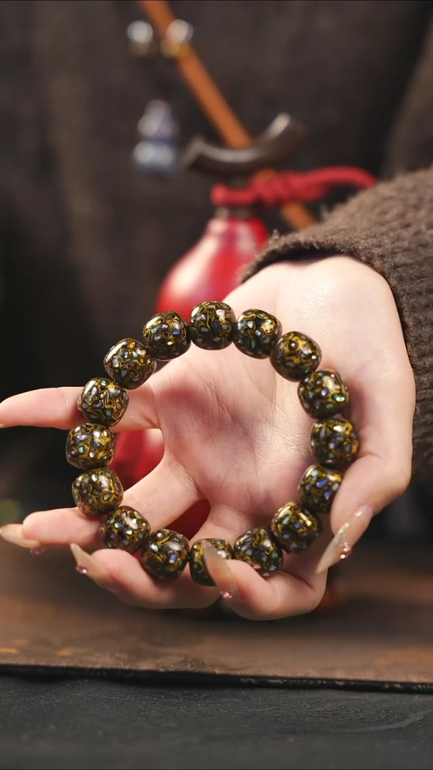 【闪购商品】黑金螺钿镶嵌老型珠