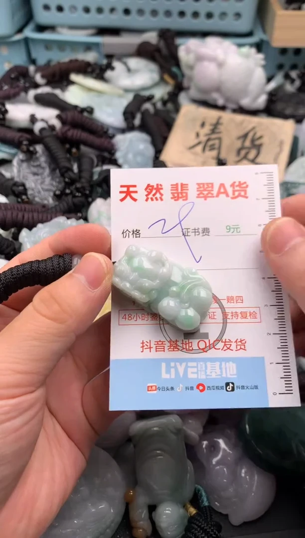 翡翠未镶嵌吊坠(不含链)1