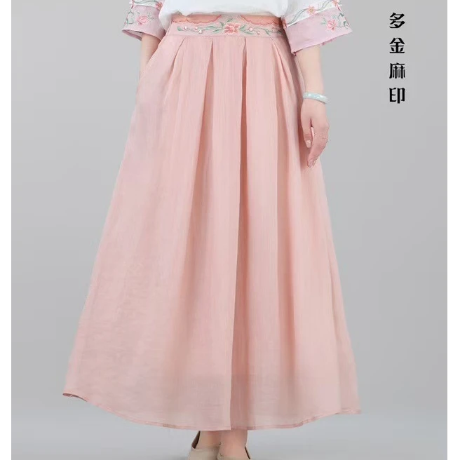2025年新夏款中式国风腰部一支玫瑰A版半身裙