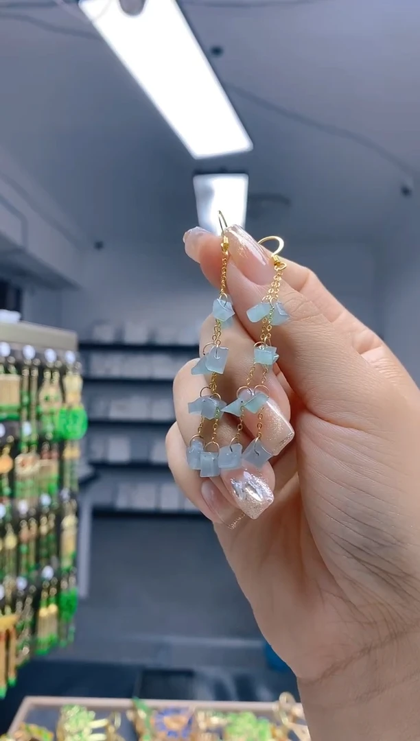 【闪购商品】翡翠耳饰合金240翡翠耳钩
