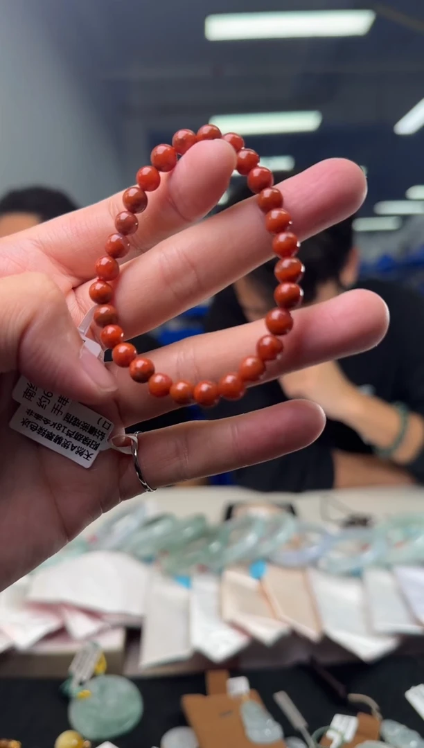 【闪购商品】南红玛瑙手串未镶嵌约6-7mm南红玛瑙圆珠单圈手串