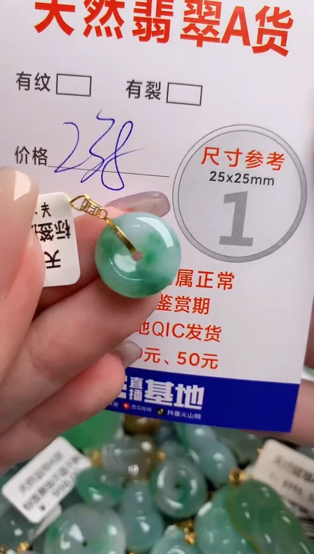 翡翠18K金镶嵌颈饰0499296637