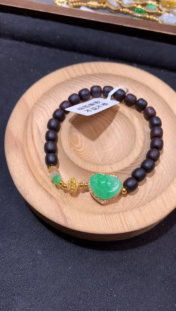 银S925镶嵌手串翡翠手串