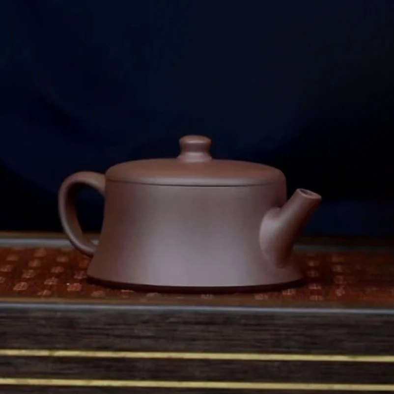 MB紫泥[云柱200CC]原矿手工紫砂壶