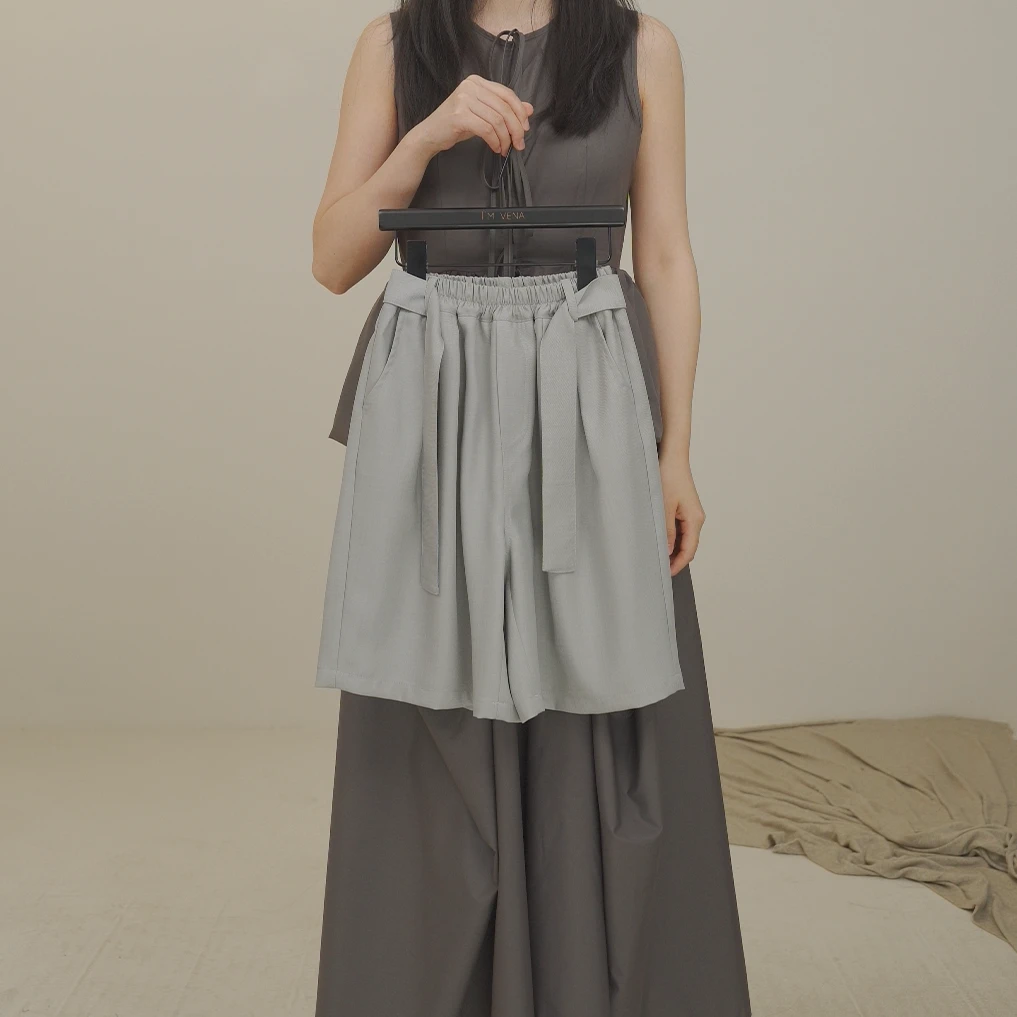 I'm Vena<灰屿>2025男童夏款五分阔腿裤50H7203