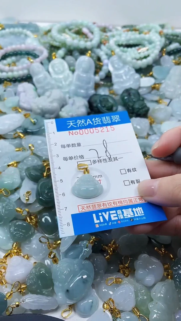 颈饰未镶嵌翡翠净货挂件-5215