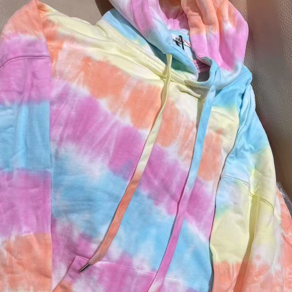 【7096扎染帽衫款】女装新款外搭慵懒风休闲百搭连帽宽松秋冬