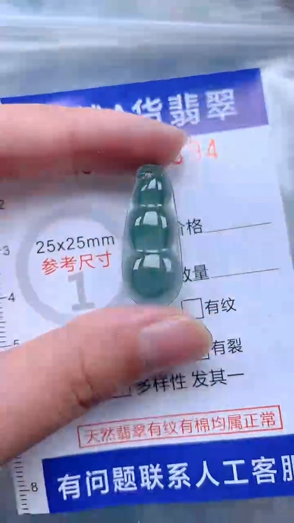 翡翠未镶嵌吊坠(不含链)1