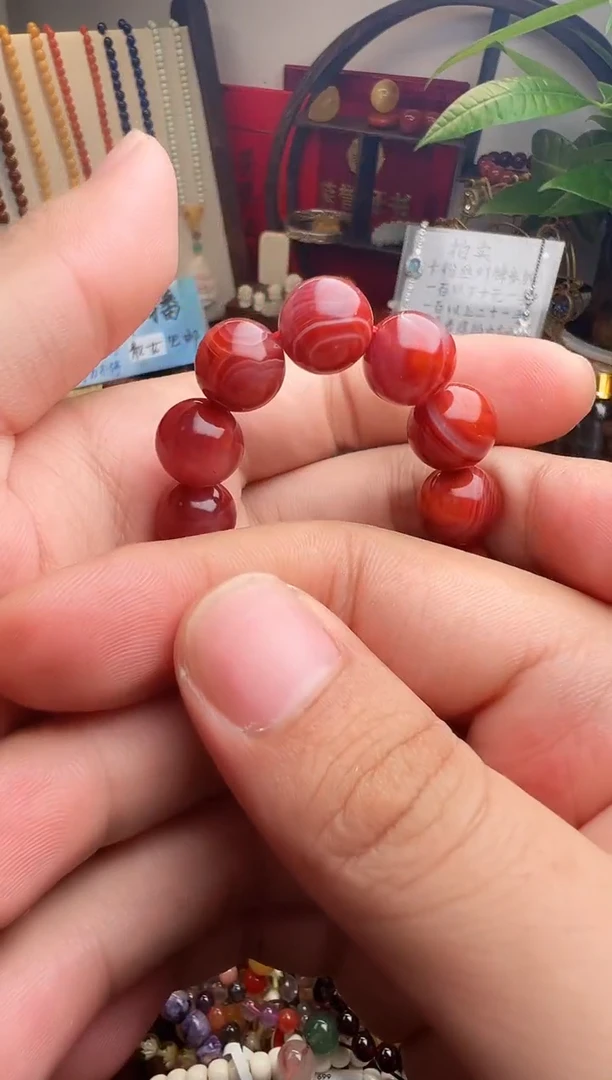 未镶嵌手链南红玛瑙L****r（一物一件）008779