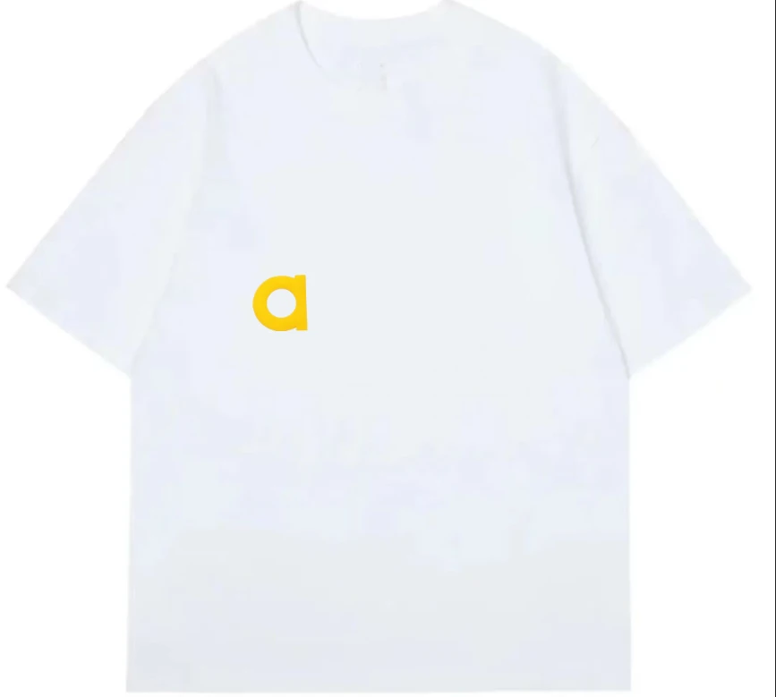 LT101--常规宽松字母印染潮流T恤运动经典白色圆领