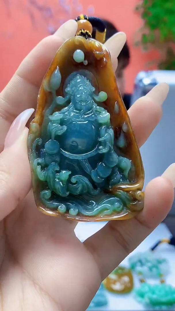 未镶嵌定制翡翠5060ty-毛货挂件187