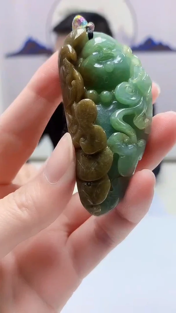 【闪购商品】定制翡翠未镶嵌5152zm-毛货挂件64