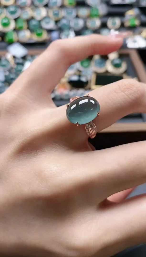 【闪购商品】翡翠戒指银S925镶嵌51511