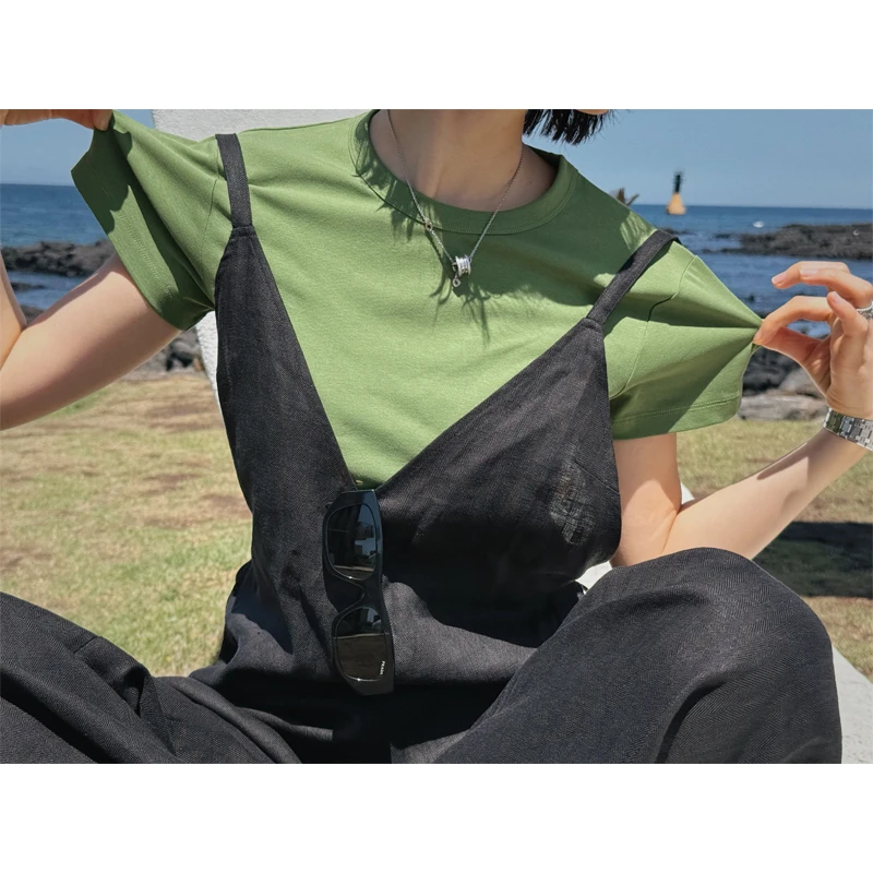 NorthMing fish「淡人穿搭」休闲百搭 珍珠纤维短袖T恤