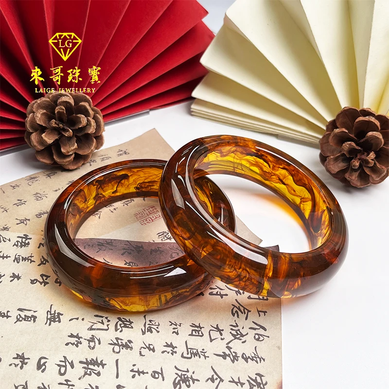 【正品灵草血药泊】高端收藏级老料子灵草泊手镯 多样性发一件