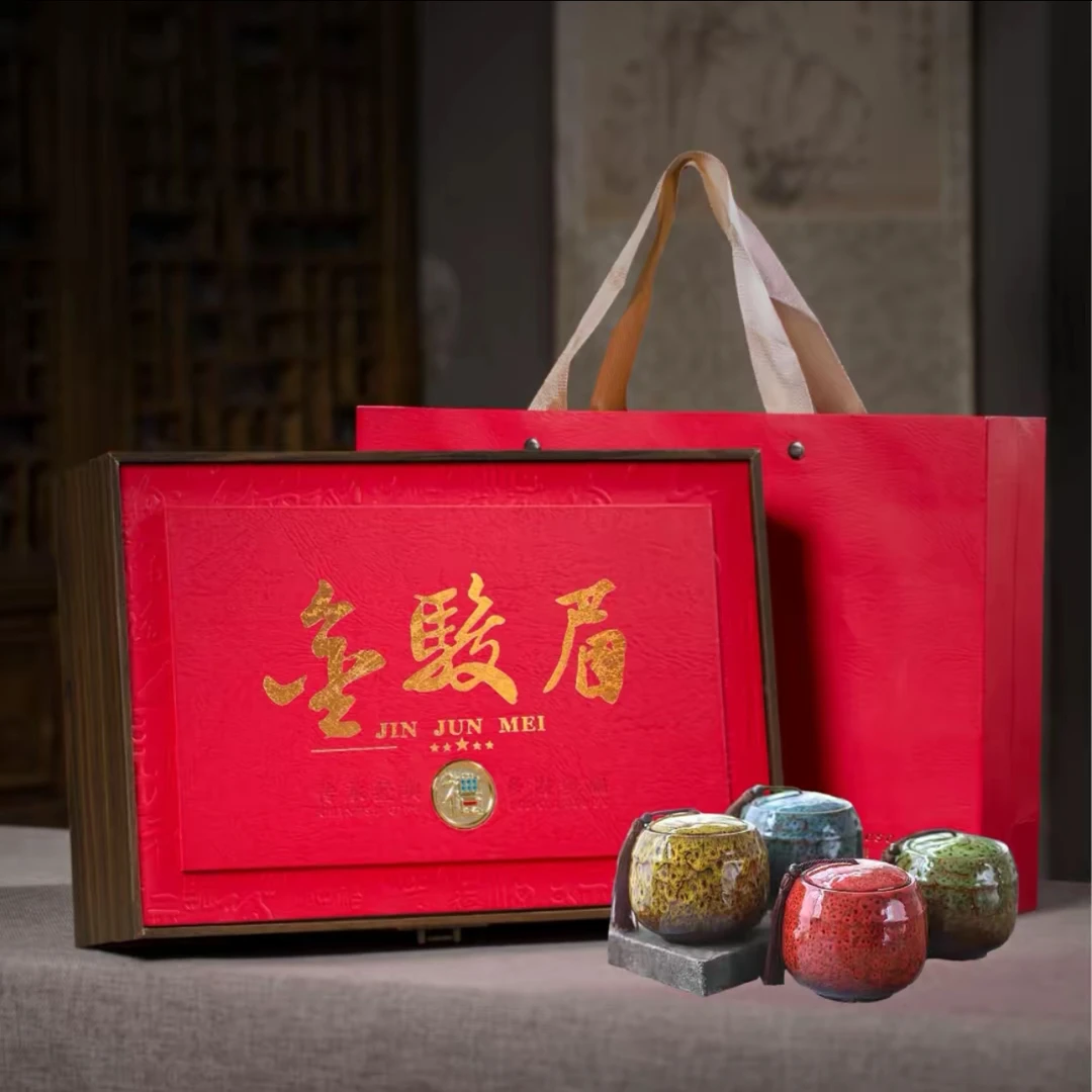 【多财多福】正宗红茶金骏眉花果蜜香精美陶瓷罐装