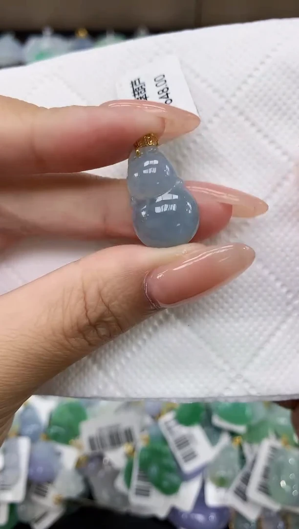 颈饰18K金镶嵌翡翠11111111111