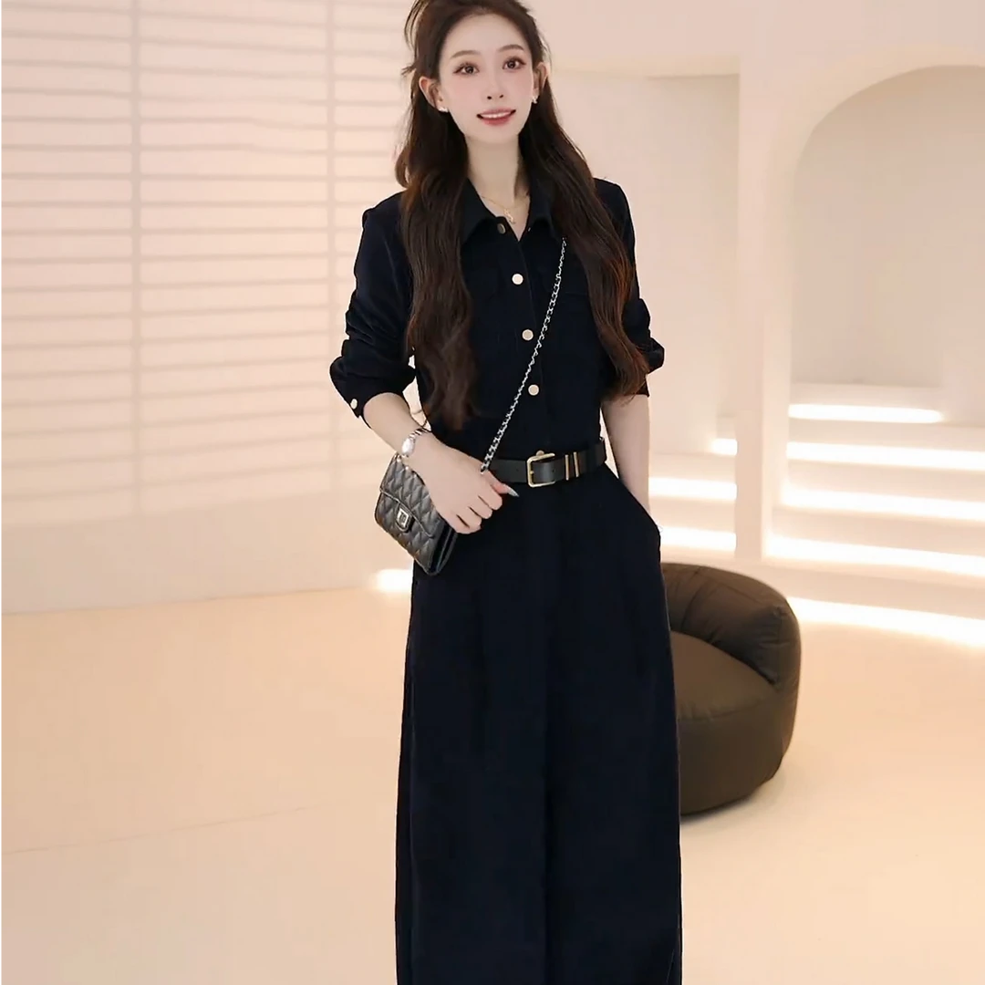 高级感时尚休闲套装女春秋新款韩版街头风洋气减龄长袖连体套装潮
