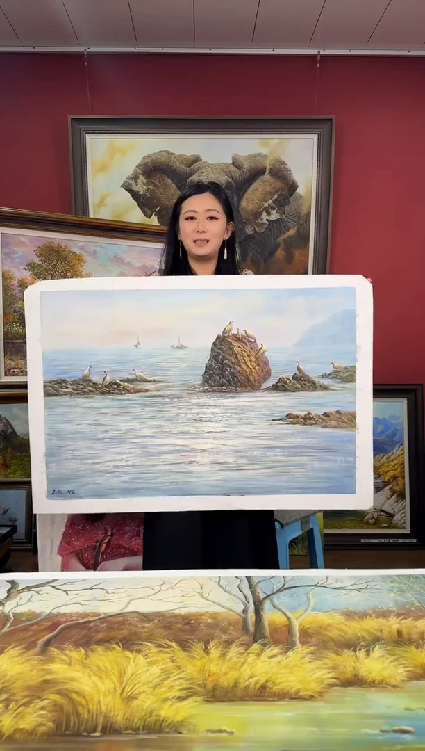 油画【189号】约90*60cm丨朝鲜原创纯手绘孤品油画丨顺丰包邮