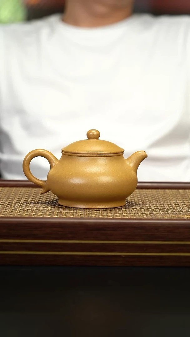 茶壶紫砂lzy黄金段潘壶