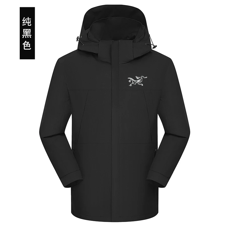 始祖新款鸟2025户外情侣冲锋衣防风防水登山服秋冬新款夹克男外套