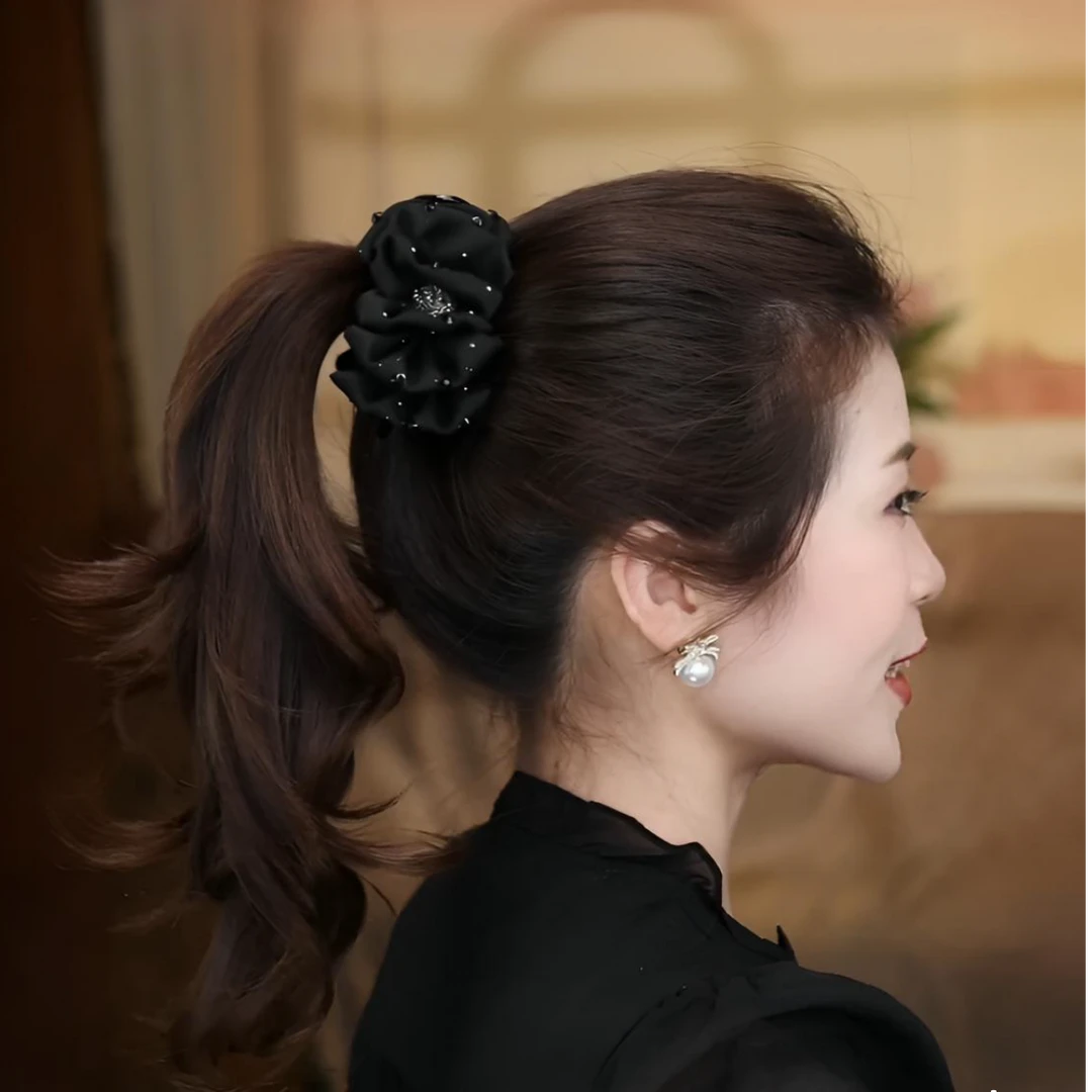 铂思亚 上班族发饰赫本王妃发夹后脑勺抓夹高级感鲨鱼夹FB1145