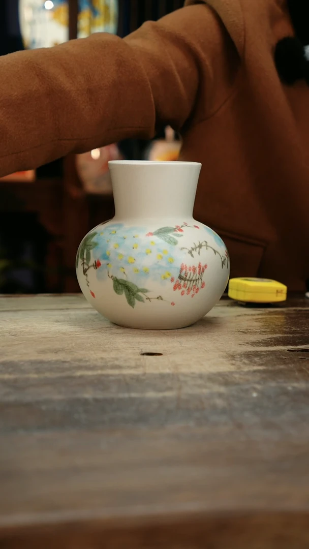 【闪购商品】瓷片景德镇纯手工釉下彩精品花瓶