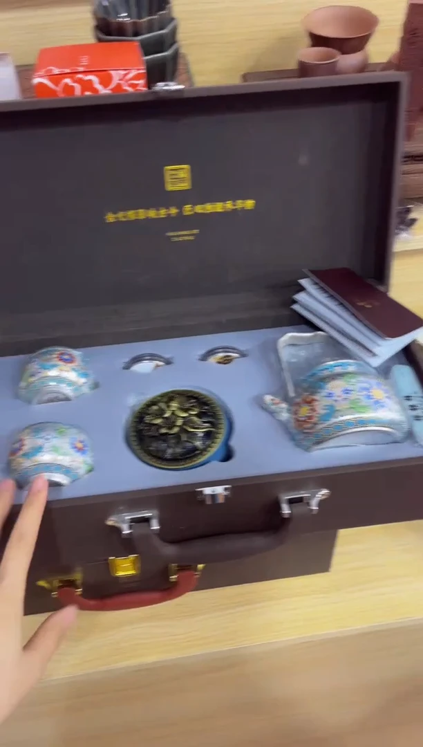 陶瓷茶具摆件旅行套组