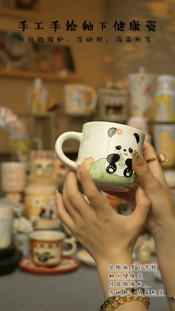 【闪购商品】杯景德镇高温釉下彩陶瓷&A598