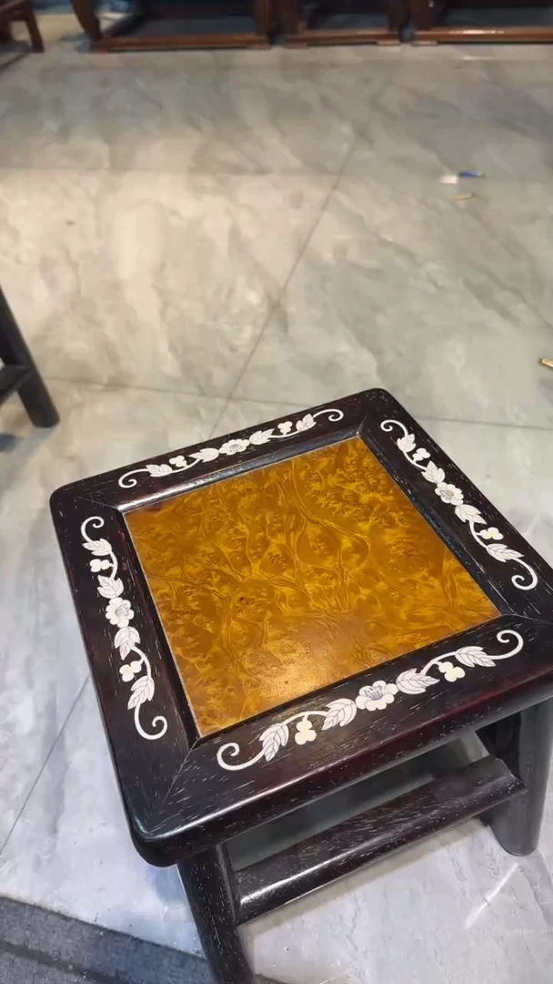 木紫檀留疤富贵凳邵氏紫檀木艺