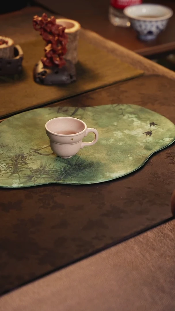 茶杯紫砂桃花泥葫芦杯