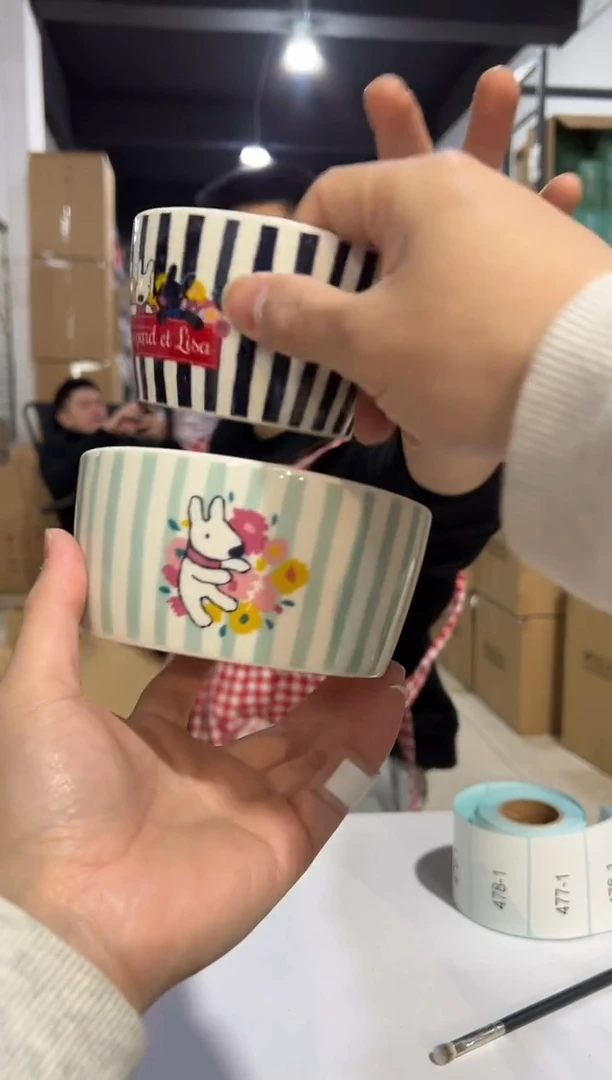 【闪购商品】杯条纹大小碗2件套