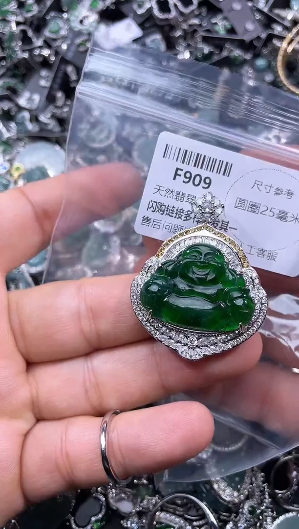 【闪购商品】翡翠颈饰未镶嵌F909基地 车挂