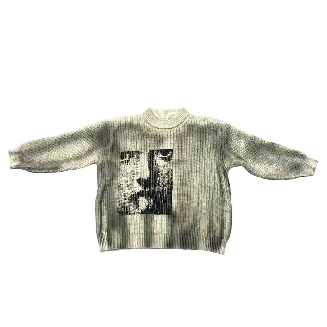 蛋蛋家【福利款】灰黑喷绘毛衣