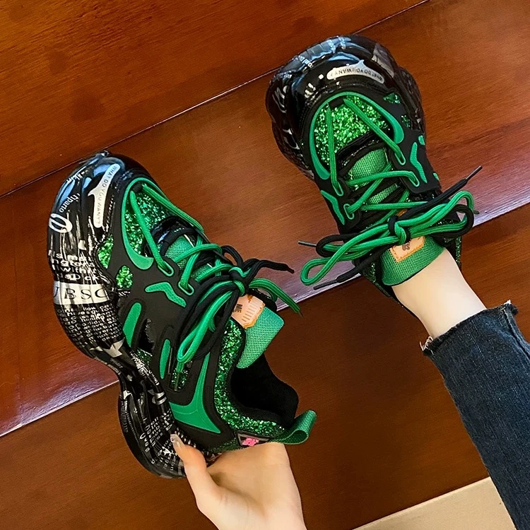 【新款-楠哥专属】黑色老爹鞋女款2025新款秋季鞋子休闲运动鞋