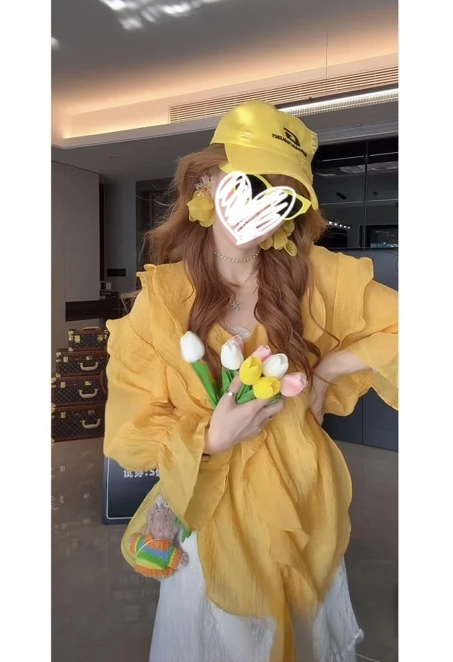 荷叶边韩版气质减龄衬衫女2025夏季新款设计感超好看上衣女9203