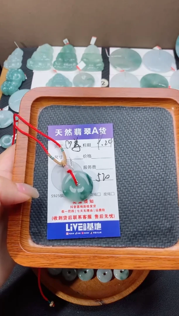 颈饰未镶嵌翡翠天然翡翠平安扣