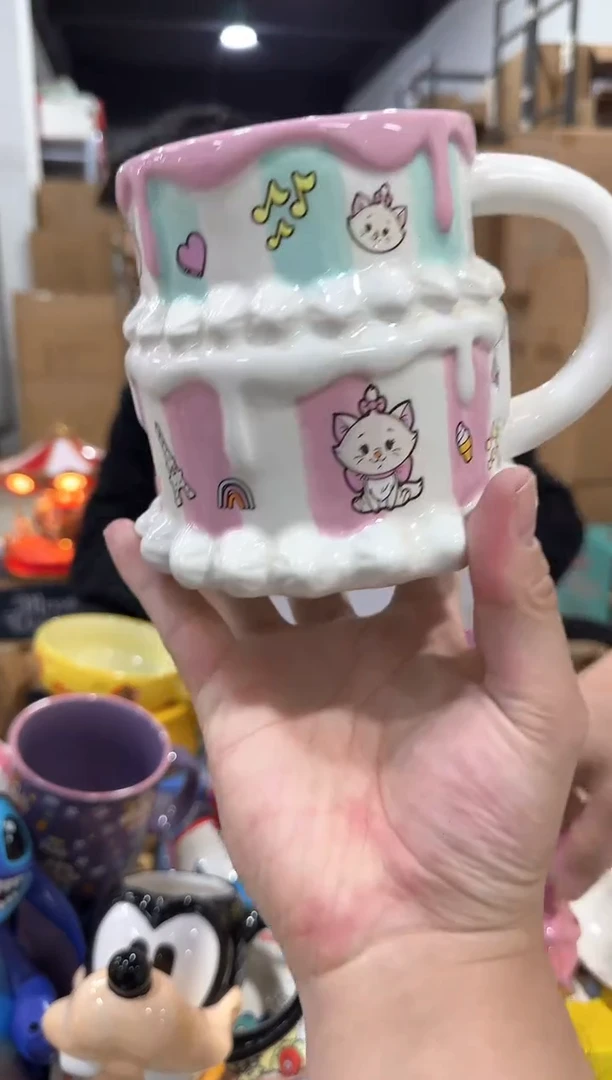 瓷片玛丽猫蛋糕水杯