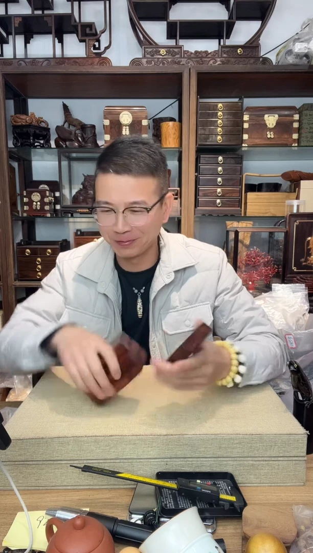 乌木类书架364血檀烟盒