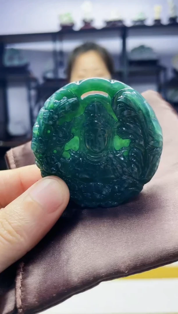 定制翡翠未镶嵌毛货07130296多样性发其一