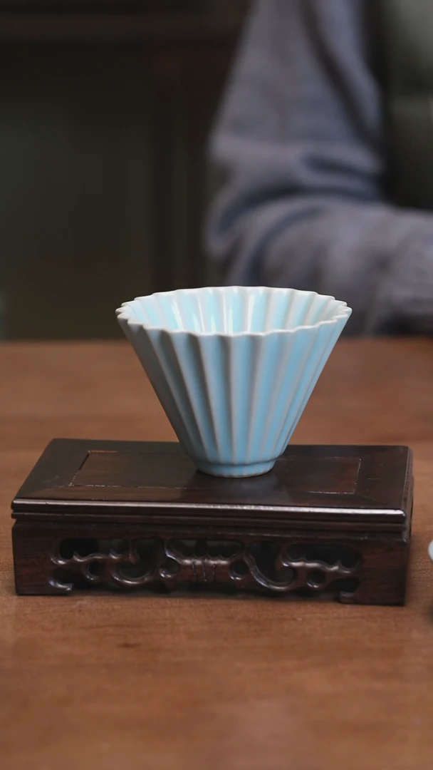 【闪购商品】Y宝丰宋官窑原产地汝瓷斗笠杯