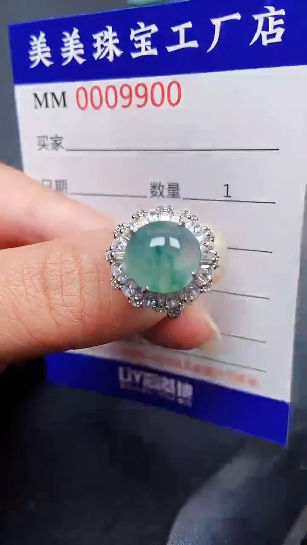 颈饰银S925镶嵌翡翠9900